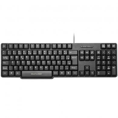 Multilaser teclado slim TC225 PS2 preto ABNT2