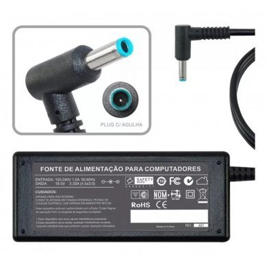 Fonte Notebook 19.5V 3.33A 65W bivolt