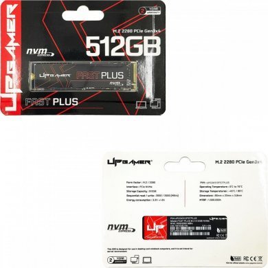 =UPG3K512FSTPLUS Upgamer SSD 512GB M.2 NVMe Fast Plus PCIe Gen3x4