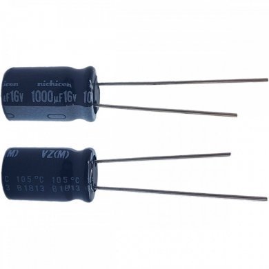 Capacitor eletrolitico Nichicon 1000uF 16V (Kit 10)
