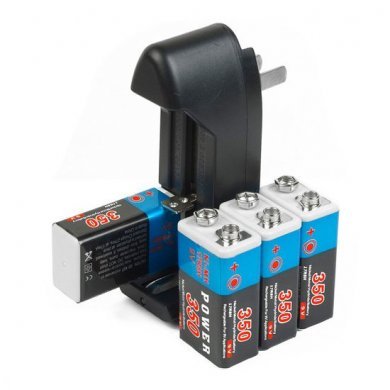 A088+4x17R8h Kit Carregador + 4 Baterias 9V Ni-MH