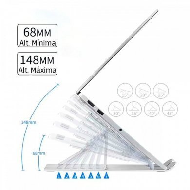 Suporte dobravel de aluminio para notebook