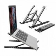 Suporte de plastico dobrável para notebook preto para