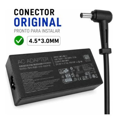 A18-150CHB Fonte compatível notebook Asus 20V 7.5A 150W pino 4.5x3.0mm