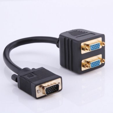 A-VGA-Y-1 Adaptador 1x VGA Macho para 2x VGA Femea