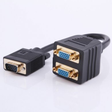 Adaptador 1x VGA Macho para 2x VGA Femea