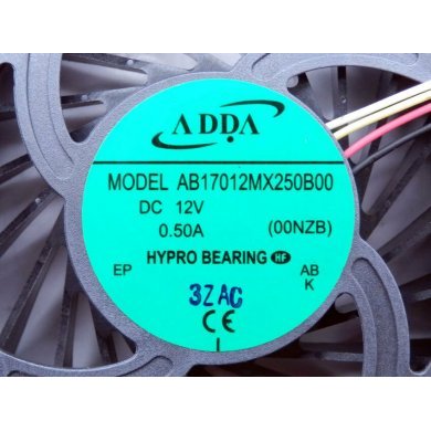 AB17012MX250B00 ADDA DC 12V 0.50A Cooling Fan 4 Wire