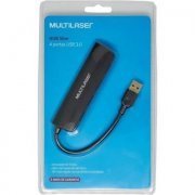 Multilaser HUB USB 3.0 Super Speed 4 Portas Preto