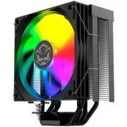 Pcyes air cooler Duley Black Vulcan ARGB com Display TDP 180W, compatível com Intel LGA 1700/1851/1954/1200/11