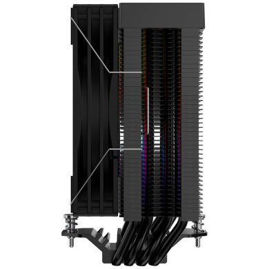 ACDLYBV Pcyes air cooler Duley Black Vulcan ARGB com Display