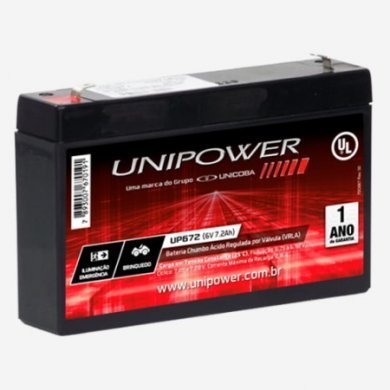 ACE048 Unicoba Bateria Unipower 6v 7.2Ah Chumbo Ácido