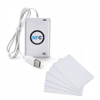 ACR122U-KIT5CARDS ACS Leitor e gravador NFC RFID 13.56MHz Mifare