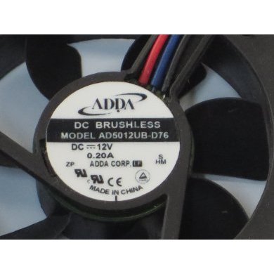 ADDA Cooler Auxiliar 50x50x15mm 12V 0.20A