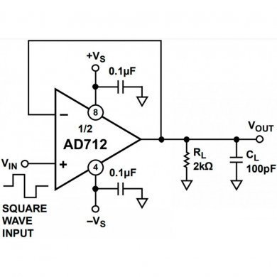 CI AD712J amplificador bifet duplo SOIC8 SMD