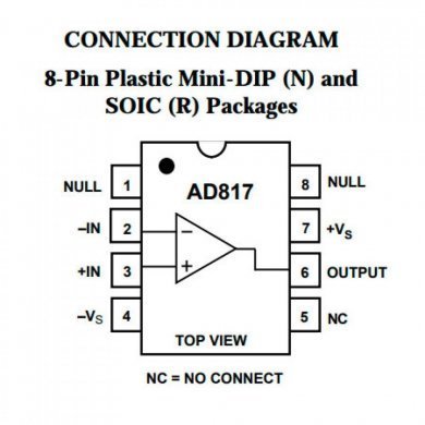 AD817A CI AD817 amplificador precisão SOIC8 SMD (Kit 2x)