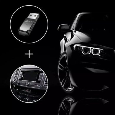 Hrebos adaptador USB Bluetooth Car Conect preto
