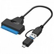 Cabo Adaptador USB 3.0 para SATA HD SSD 2.5 Com OTG Até 6Gbps, Sata III, Sata 7 + 22 pin.