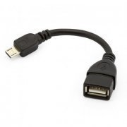 Adaptador OTG Micro USB Macho para USB Fêmea Cor Preto