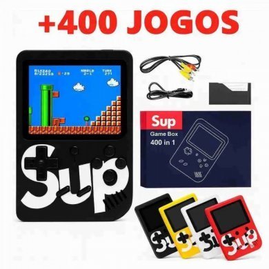Mini game portátil Sup Game Box 400 jogos Preto