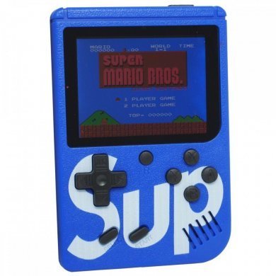 AJ-Q22-L-AZ Mini game portátil Sup Game Box 400 jogos Azul
