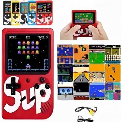 Mini game portátil Sup Game Box 400 jogos recarregável
