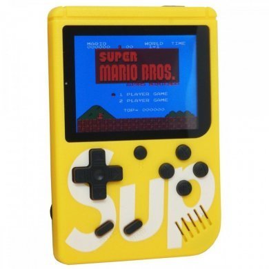 AJ-Q22-O-AM Mini game portátil Sup Game Box 400 jogos Amarelo