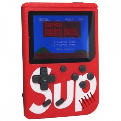 AJ-Q22-R-VM Mini game portátil Sup Game Box 400 jogos Vermelho