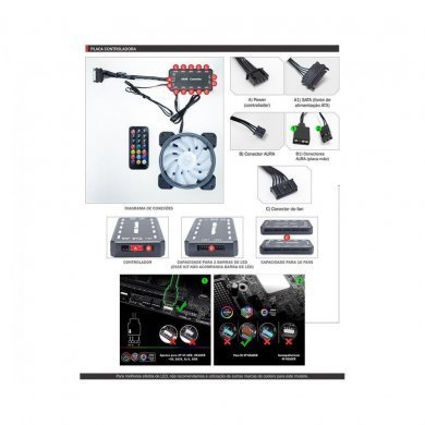 AKAAE1 KMEX Kit Cooler 3 Fans ARGB Superstorm Rainbow