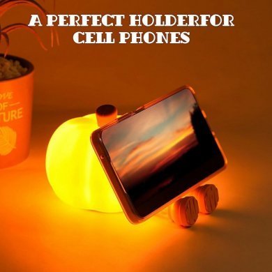 Luminária cabeça de abóbora silicone recarregável