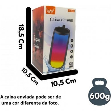 AL-8555 Altomex Caixa de Som Portátil Bluetooth RGB 20W RMS