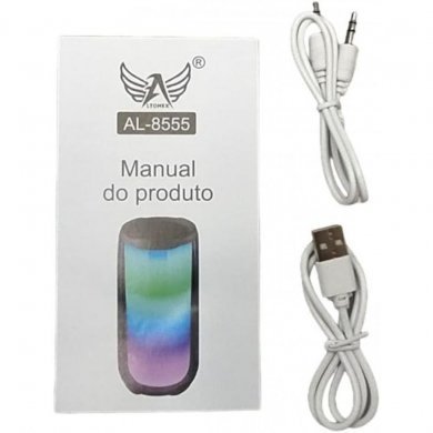 AL-8555 Altomex Caixa de Som Portátil Bluetooth RGB 20W RMS