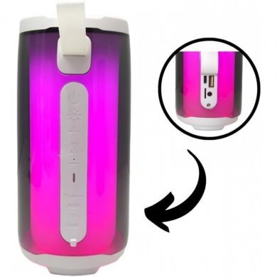 AL-8555 Altomex Caixa de Som Portátil Bluetooth RGB 20W RMS