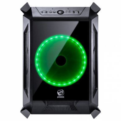 ALPTRGB2FCV PCYES Gabinete Gamer Cubo Alpha Preto
