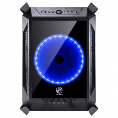 ALPTRGB2FCV PCYES Gabinete Gamer Cubo Alpha Preto