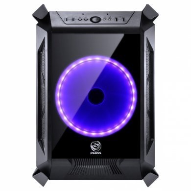 ALPTRGB2FCV PCYES Gabinete Gamer Cubo Alpha Preto