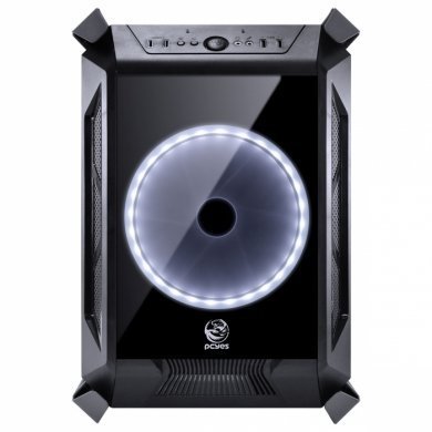 ALPTRGB2FCV PCYES Gabinete Gamer Cubo Alpha Preto