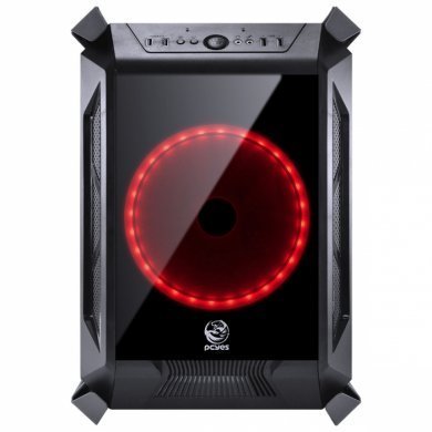 ALPTRGB2FCV PCYES Gabinete Gamer Cubo Alpha Preto