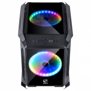 ALPTRGB2FCV PCYES Gabinete Gamer Cubo Alpha Preto