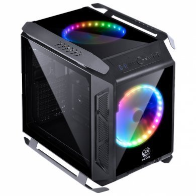 ALPTRGB2FCV PCYES Gabinete Gamer Cubo Alpha Preto