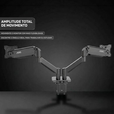 AM120 AOC Suporte para 2 monitores 15-32 pol. até 9kg preto