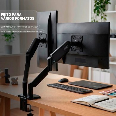 AM120 AOC Suporte para 2 monitores 15-32 pol. até 9kg preto
