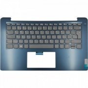 Carcaça palmrest Lenovo Ideapad 1i 14 azul escuro acompanha base e teclado