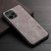 CAPA PARA IPHONE 11 DE COURO CINZA AMMYKI 