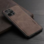 CAPA PARA IPHONE 13 DE COURO MARROM AMMYKI 