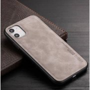 CAPA PARA IPHONE X DE COURO CINZA AMMYKI 