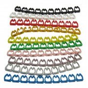 Anilha Plástica Colorida de 0 a 9 100 peças (4/6mm)