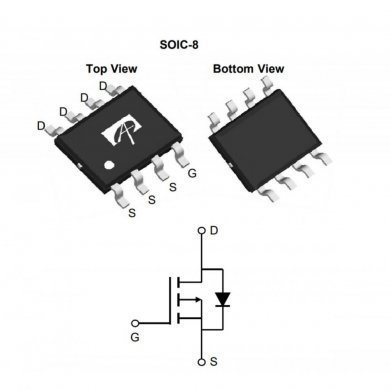 Transistor Mosfet 30V 15A P-Channel SOP8 (Kit 10x)
