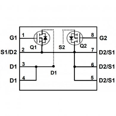 Mosfet E6930 duplo NCH 30V 22A 85A QFN8