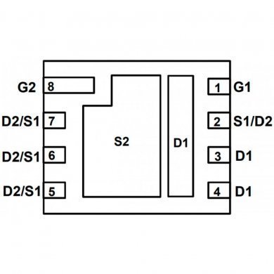 Mosfet E6936 duplo NCH 30V 55A 85A QFN8 (Kit 2x)
