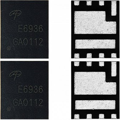 AOE6936 Mosfet E6936 duplo NCH 30V 55A 85A QFN8 (Kit 2x)